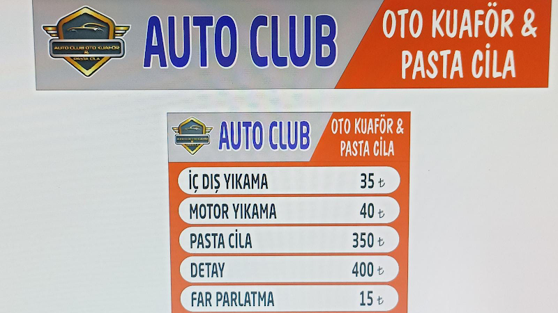 AUTO CLUB OTO KUAFÖR & PASTA CİLA